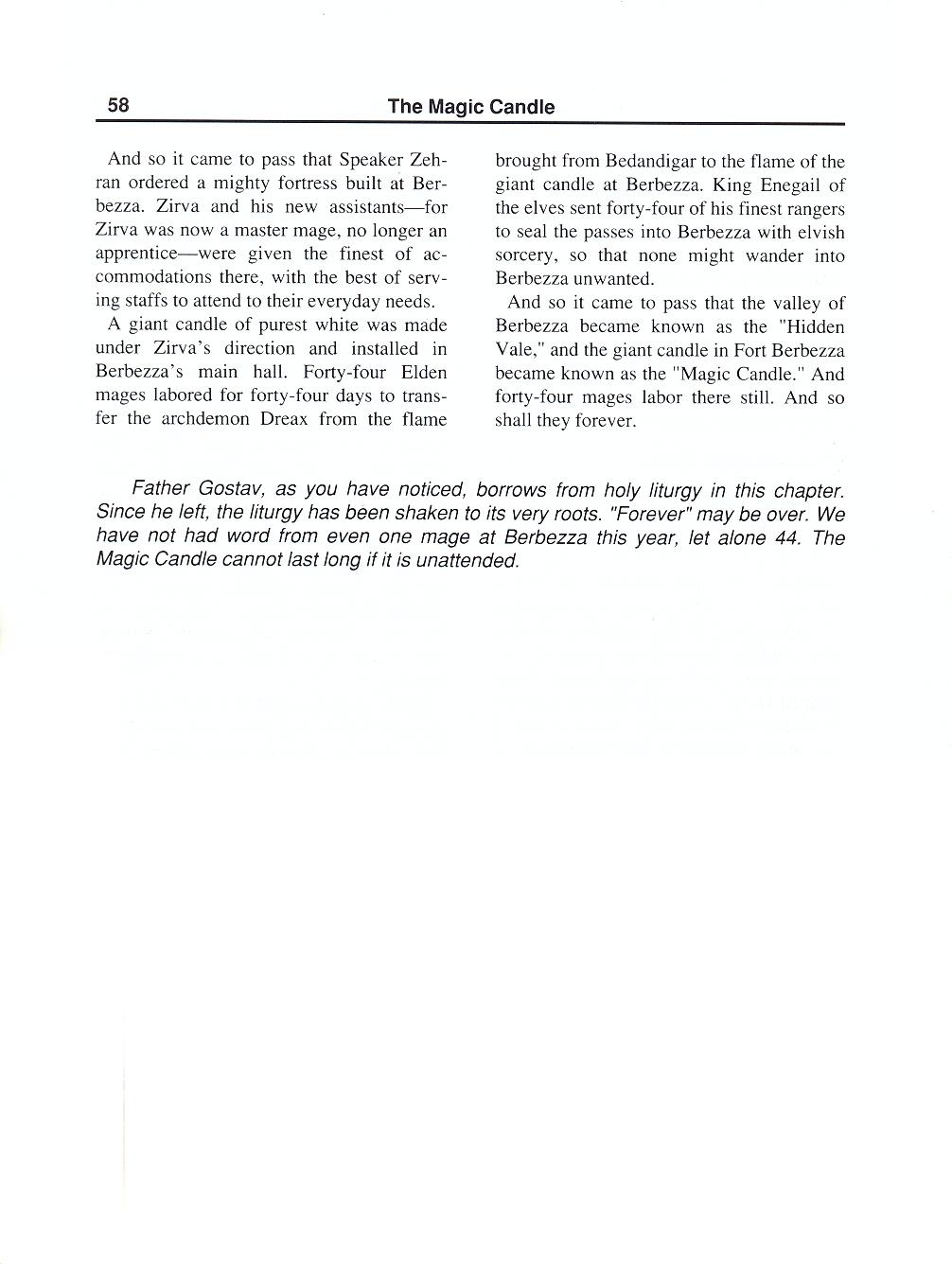 The Magic Candle manual page 58