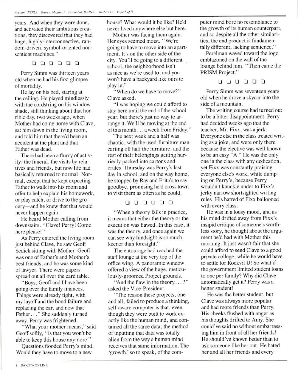A Mind Forever Voyaging manual page 8