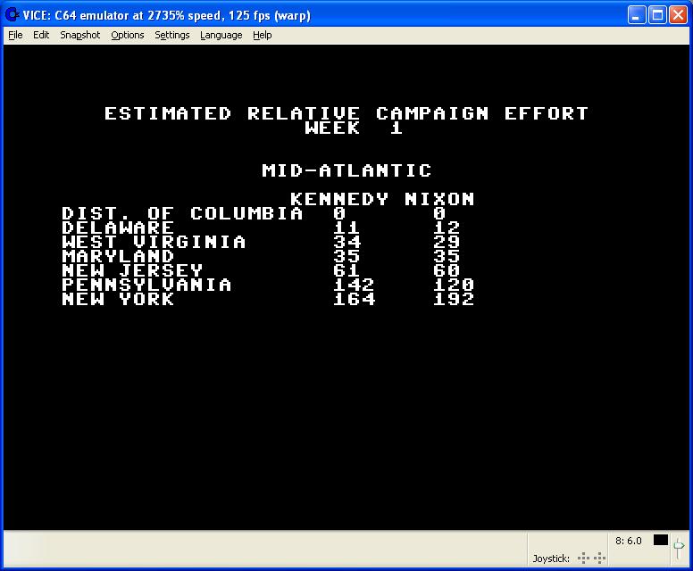 President Elect (1988 Edition) screen shot 3