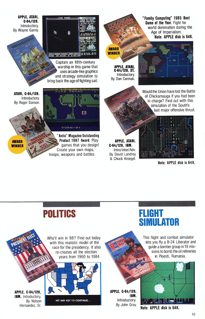 President Elect (1988 Edition) 1987 catalog page 10