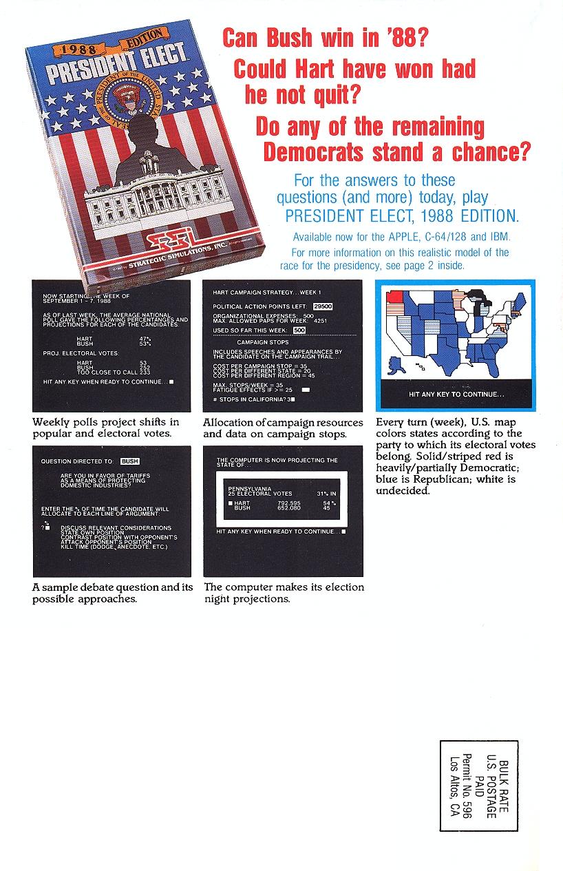 President Elect (1988 Edition) 1987 catalog page 15