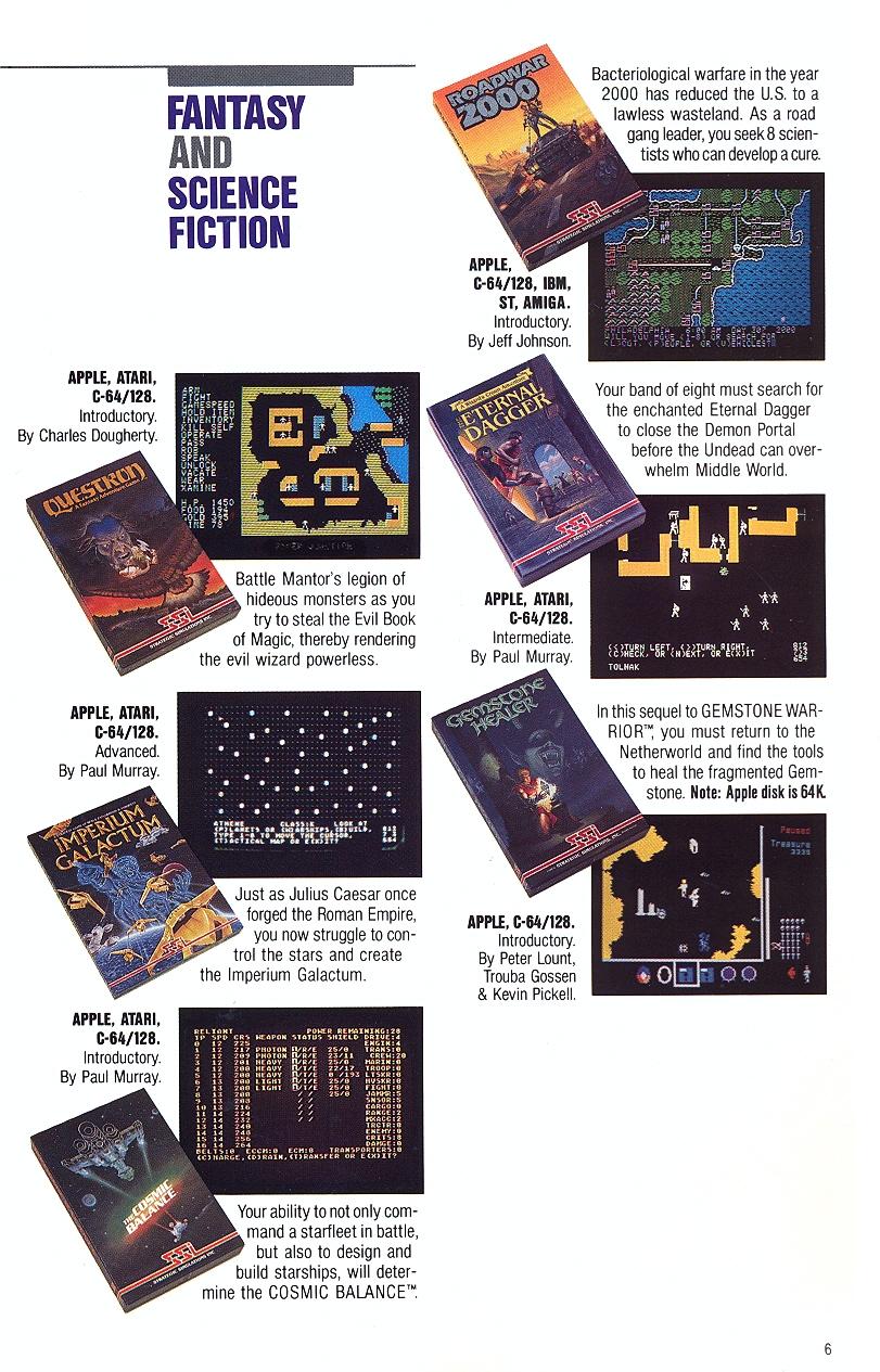President Elect (1988 Edition) 1987 catalog page 6