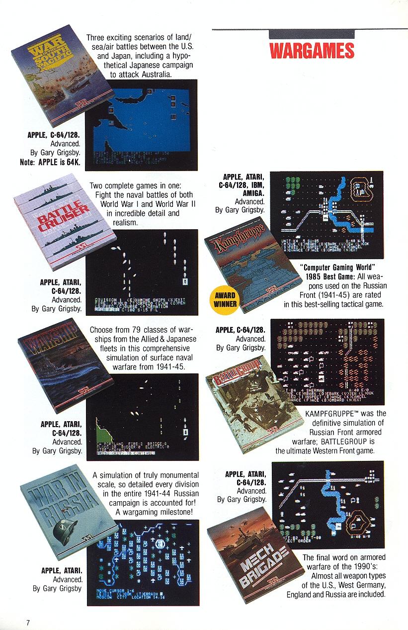 President Elect (1988 Edition) 1987 catalog page 7