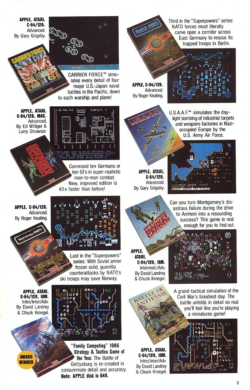 President Elect (1988 Edition) 1987 catalog page 8