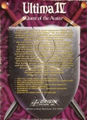 Ultima IV: Quest of the Avatar box back
